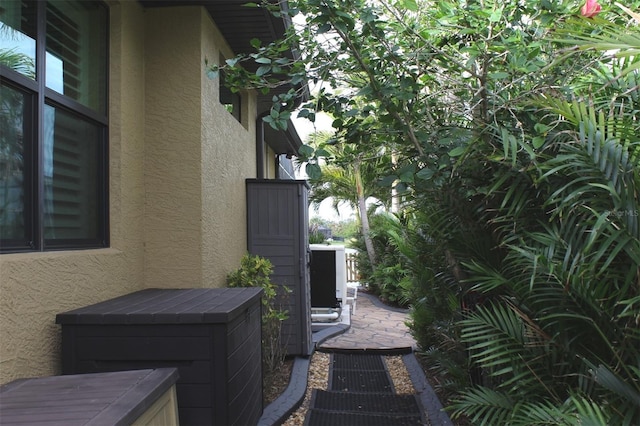 view of home's exterior with a patio