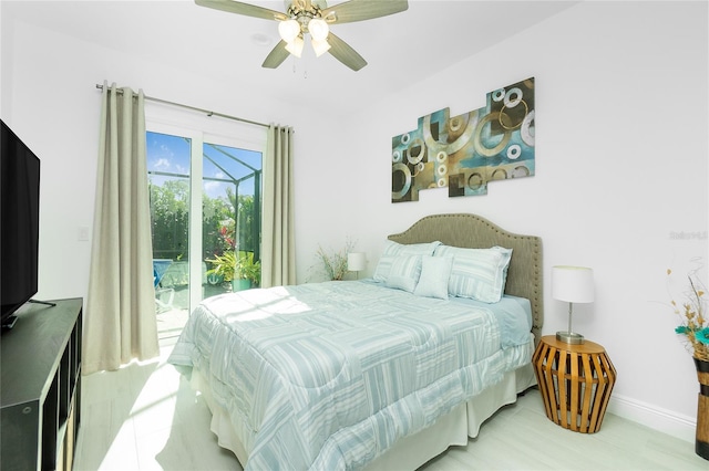 bedroom with ceiling fan