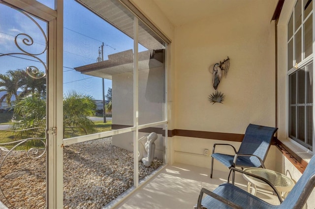 view of sunroom