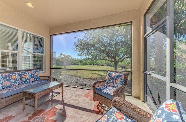 view of sunroom