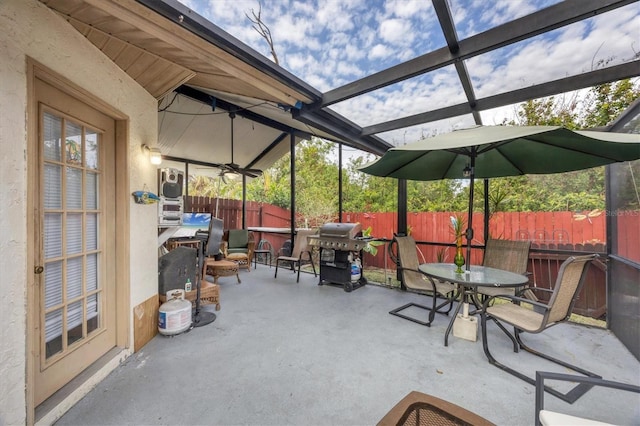 view of patio / terrace with area for grilling