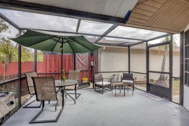 view of sunroom / solarium