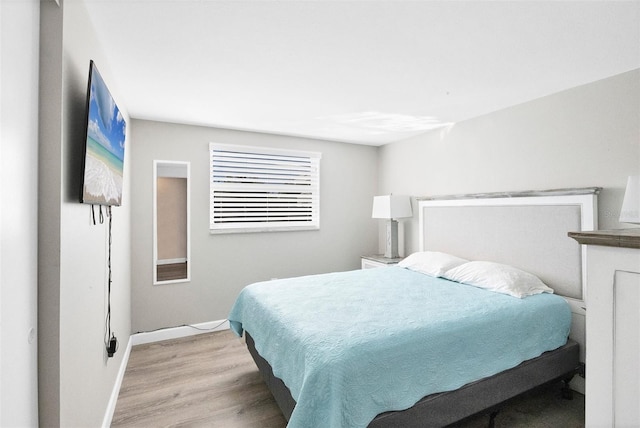 bedroom featuring light hardwood / wood-style flooring