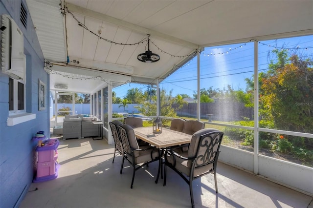 view of sunroom