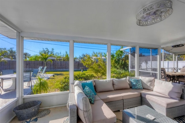 view of sunroom / solarium