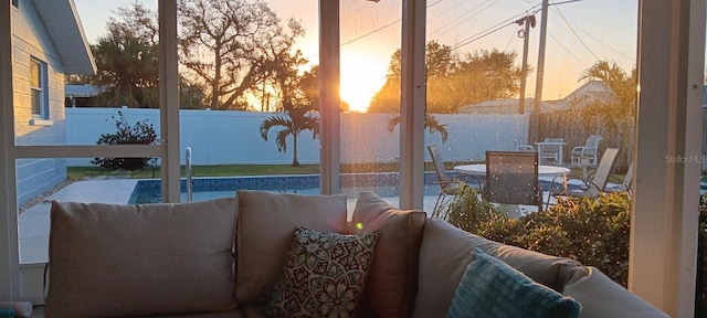 view of sunroom