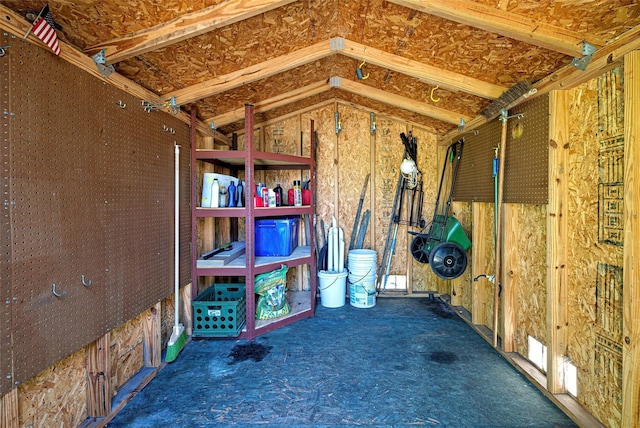 view of storage area