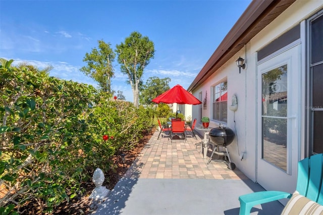 view of patio / terrace with area for grilling