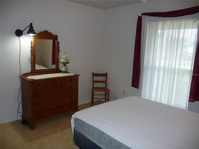 view of tiled bedroom