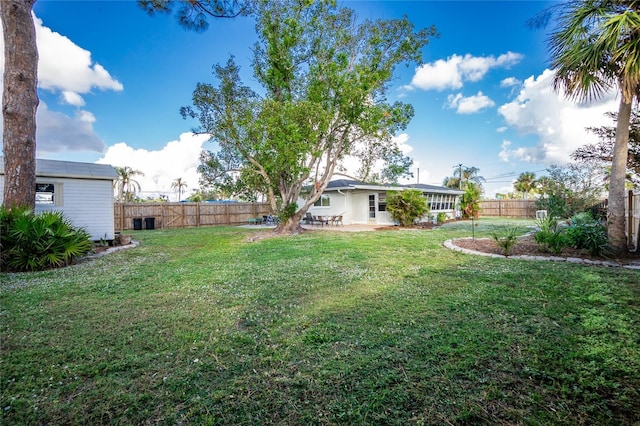 view of yard featuring a patio area