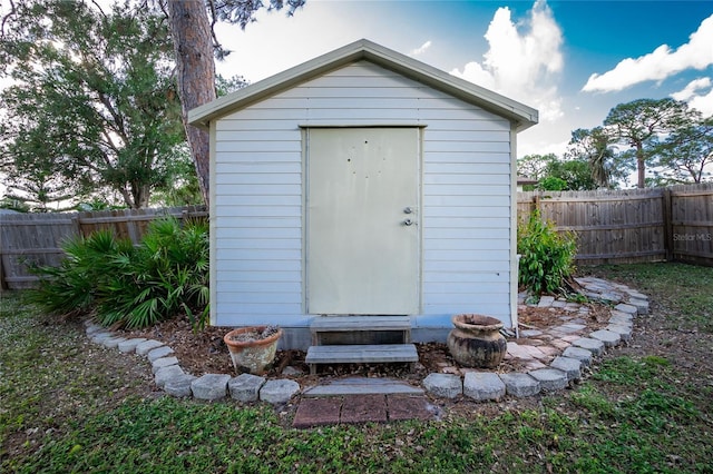 view of outbuilding