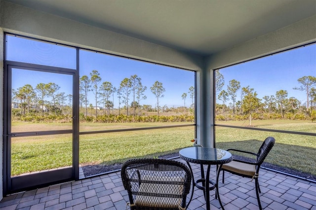 view of sunroom