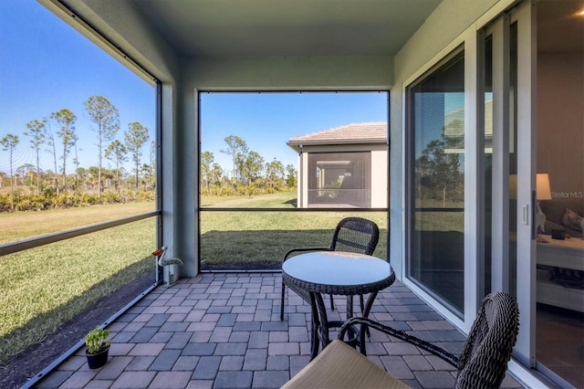 view of sunroom / solarium