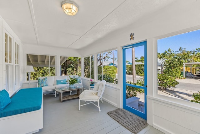 view of sunroom