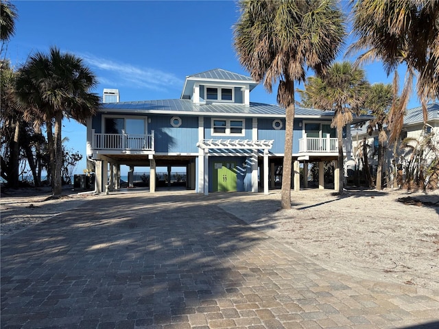 beach home with a carport