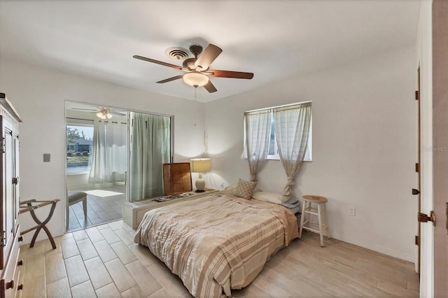 bedroom with ceiling fan