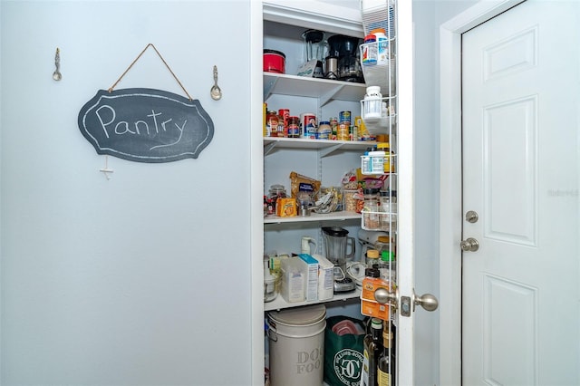 view of pantry