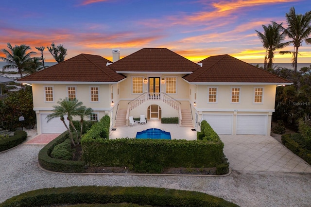 view of front of home featuring a garage