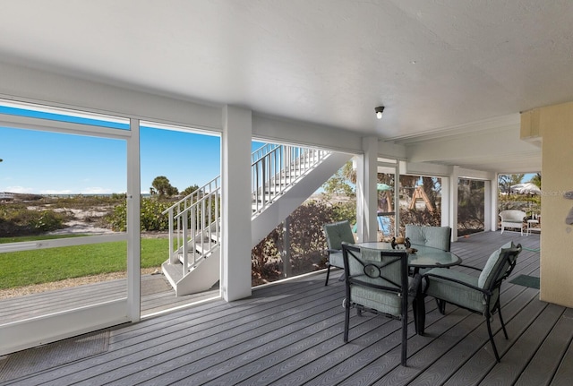 view of sunroom