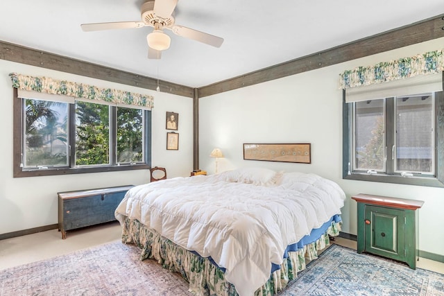 bedroom with ceiling fan