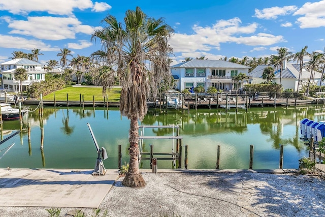 view of water feature featuring a boat dock