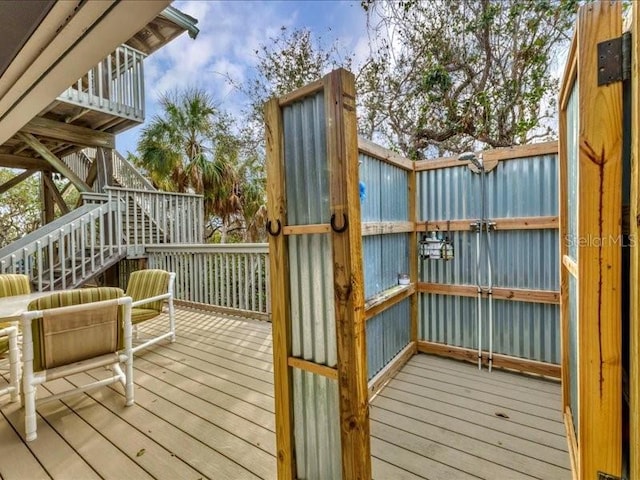 view of wooden deck