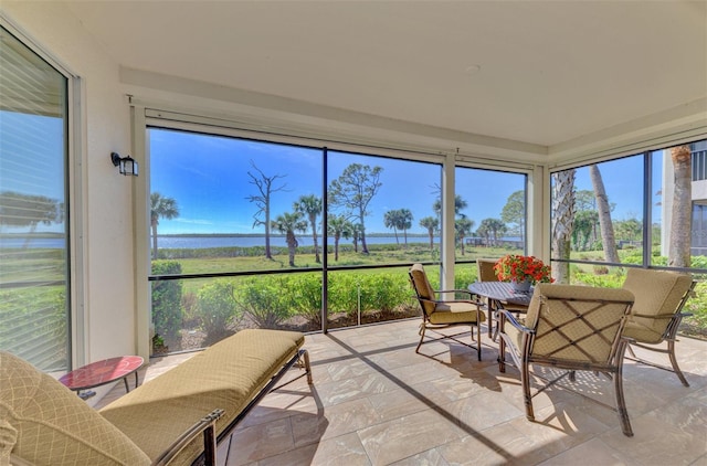 view of sunroom