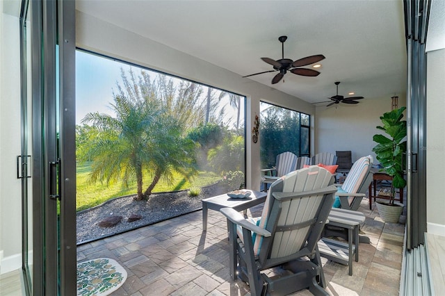 view of sunroom / solarium