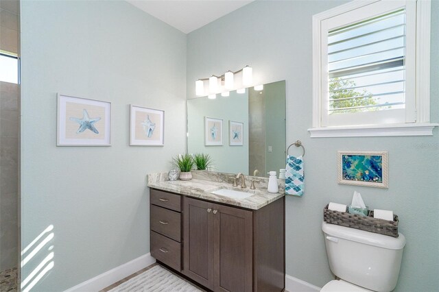 bathroom featuring toilet and vanity