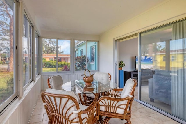 view of sunroom