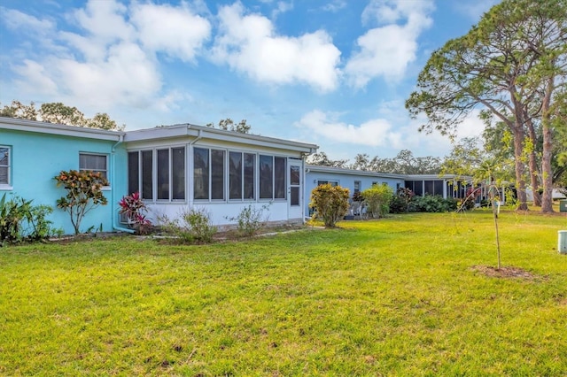 exterior space featuring a sunroom