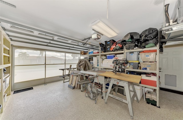 storage area with a garage