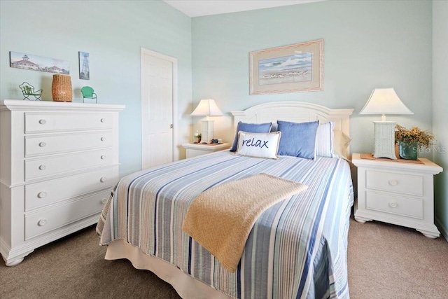 bedroom with carpet floors