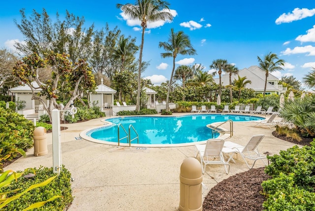 view of pool with a patio