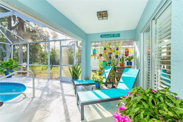 view of sunroom