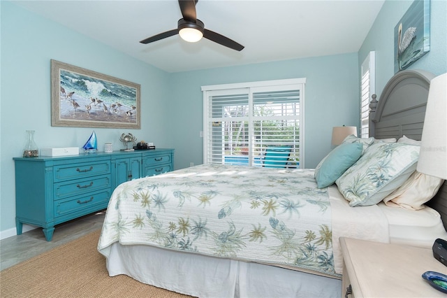 bedroom with ceiling fan