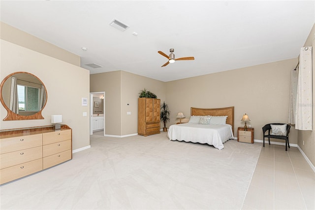 bedroom with ceiling fan