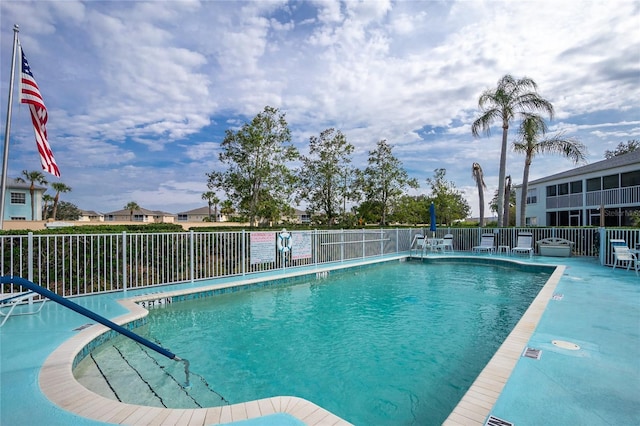 view of pool featuring a patio area