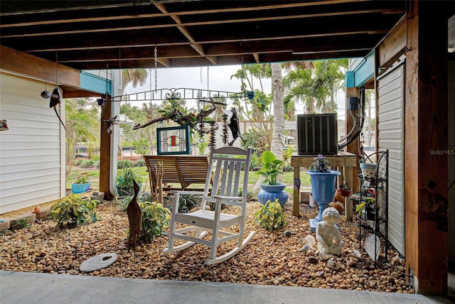 view of patio / terrace with central AC