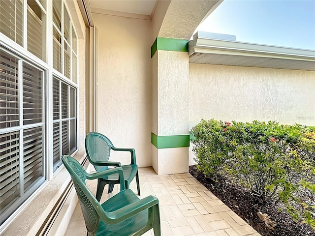 balcony featuring a patio area