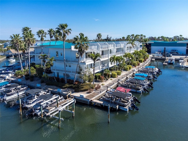 exterior space featuring a water view