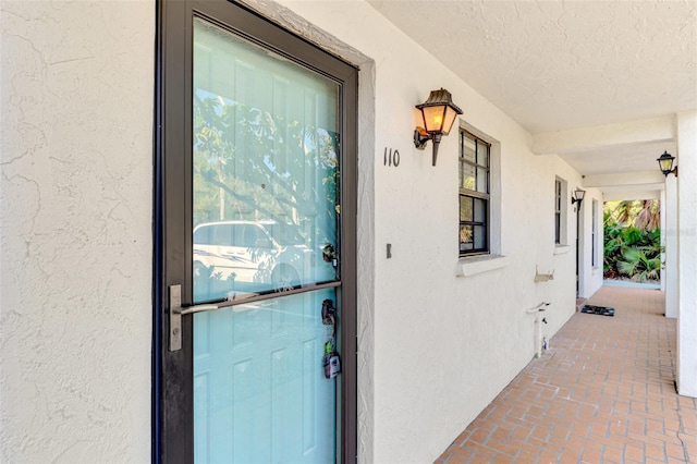 view of doorway to property