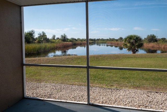 view of water feature