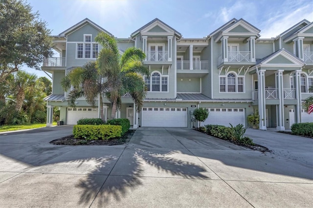 view of property featuring a garage