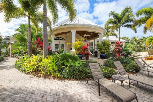 10360 Longshore Rd Unit 66, Placida, FL 33946 - view of patio / terrace featuring a ceiling fan
