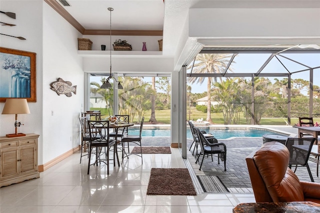 view of sunroom