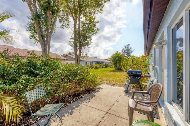 view of patio / terrace featuring grilling area