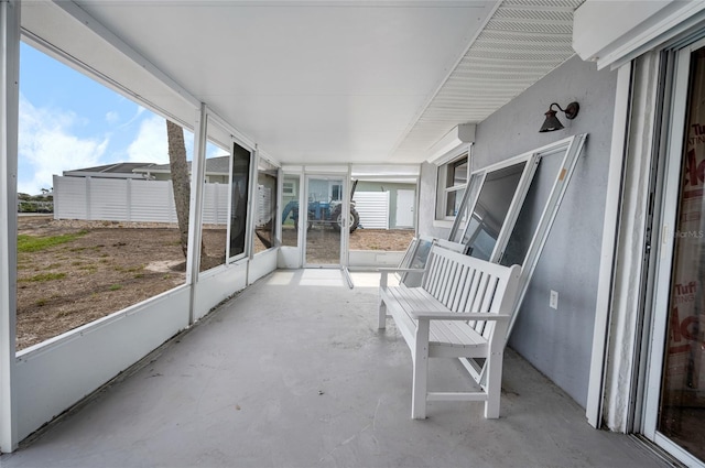 view of sunroom