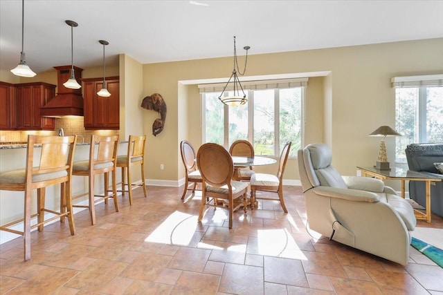 view of dining area