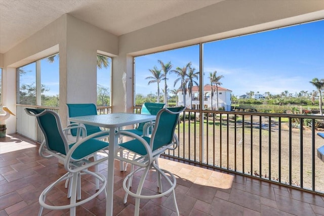 view of sunroom